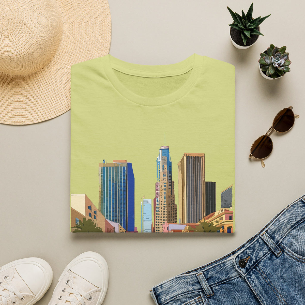 Downtown Los Angeles City Skyline T-Shirt | Urban Cityscape Tee