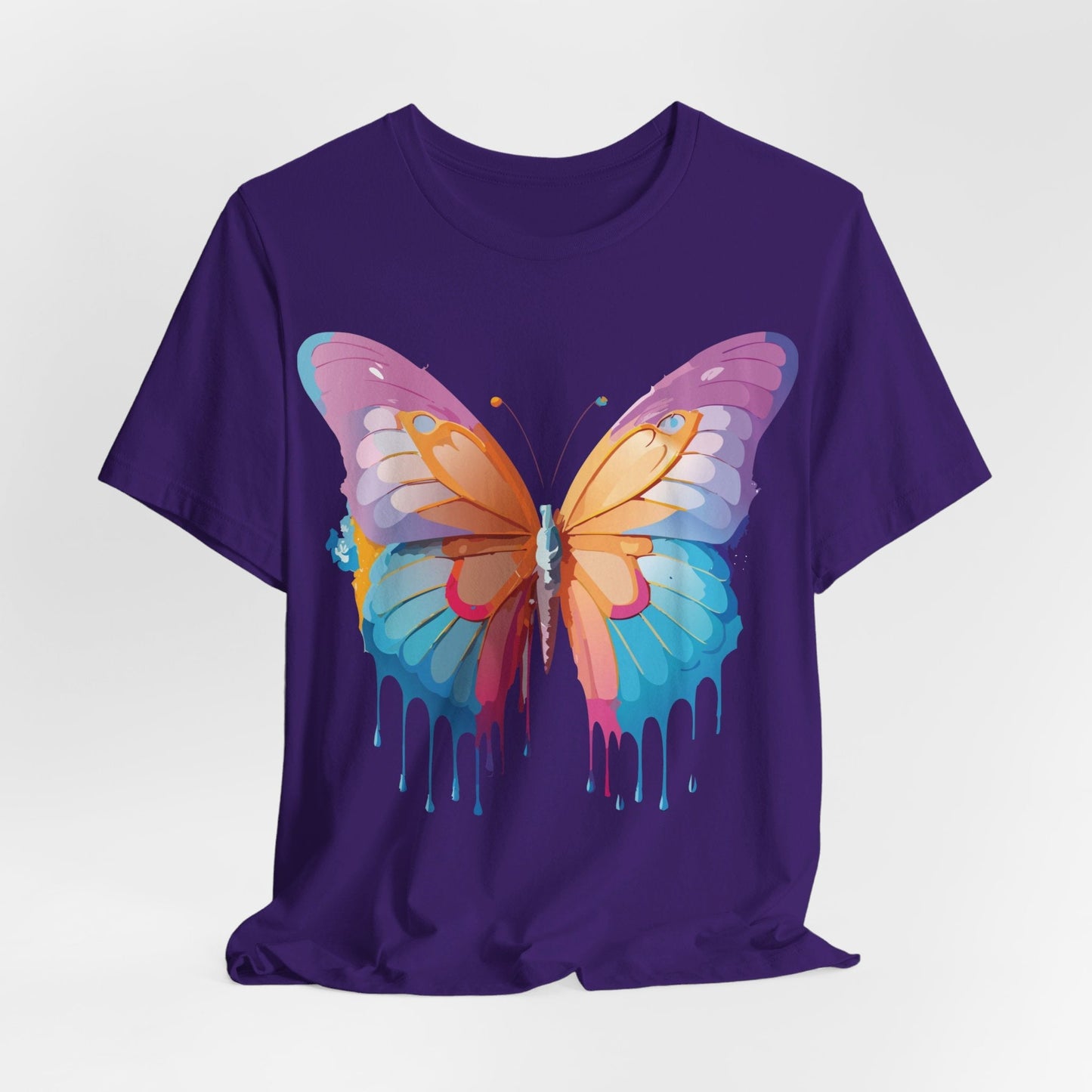 Butterfly Graphic Unisex 100 Cotton Lightweight Vintage Design Jersey Tee 90