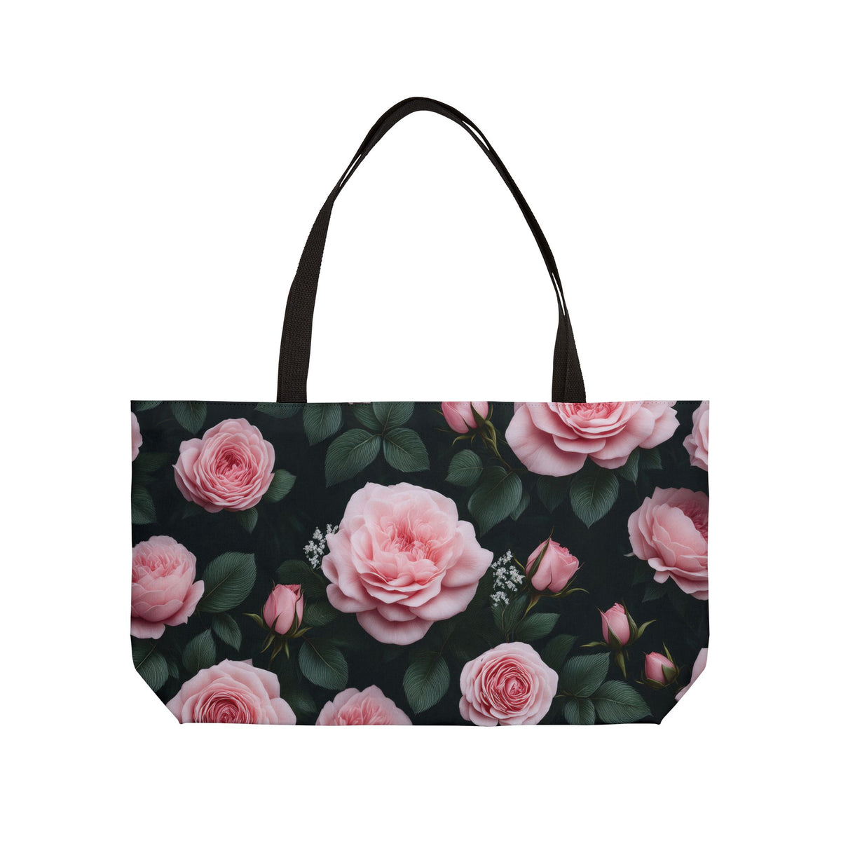 Floral Print Poly Canvas Weekender Bag 9