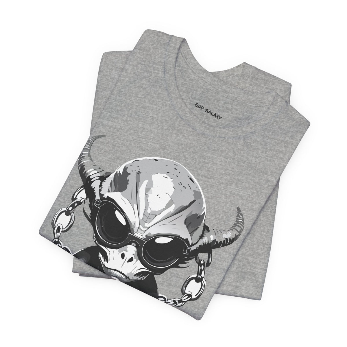 Alien Graphic Unisex Cotton Bella+Canvas Tee with Art Design b74