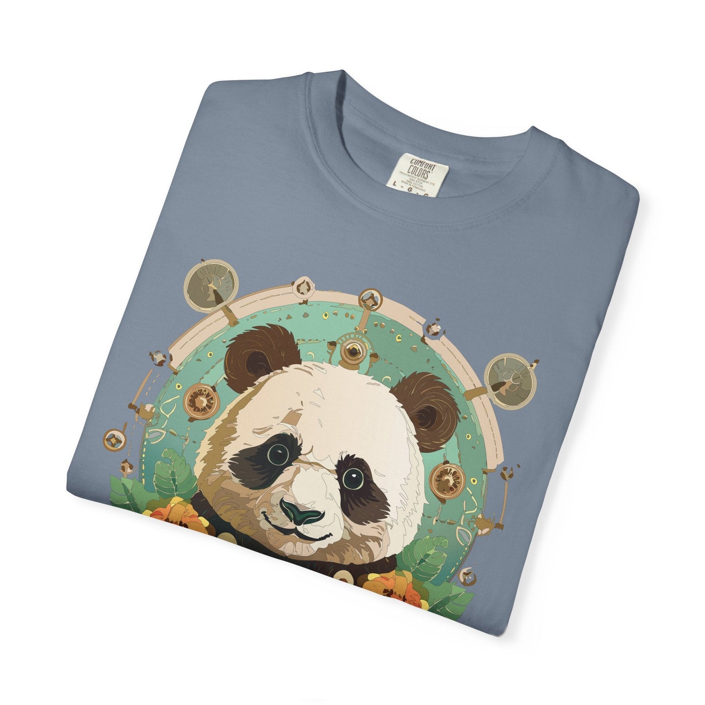 Panda Portrait Graphic T-Shirt Unisex Cotton Floral Animal Art Tee p3
