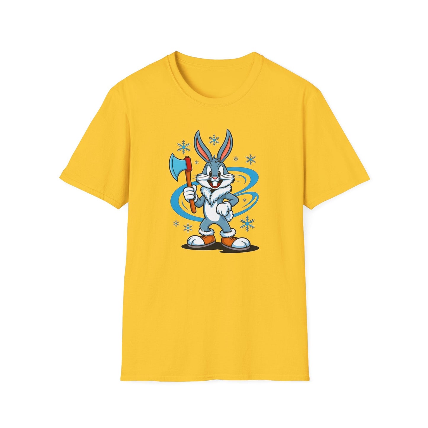 Bugs Bunny T Shirt Cartoon Print Unisex Softstyle Tee Gildan 64000 100 Percent Cotton