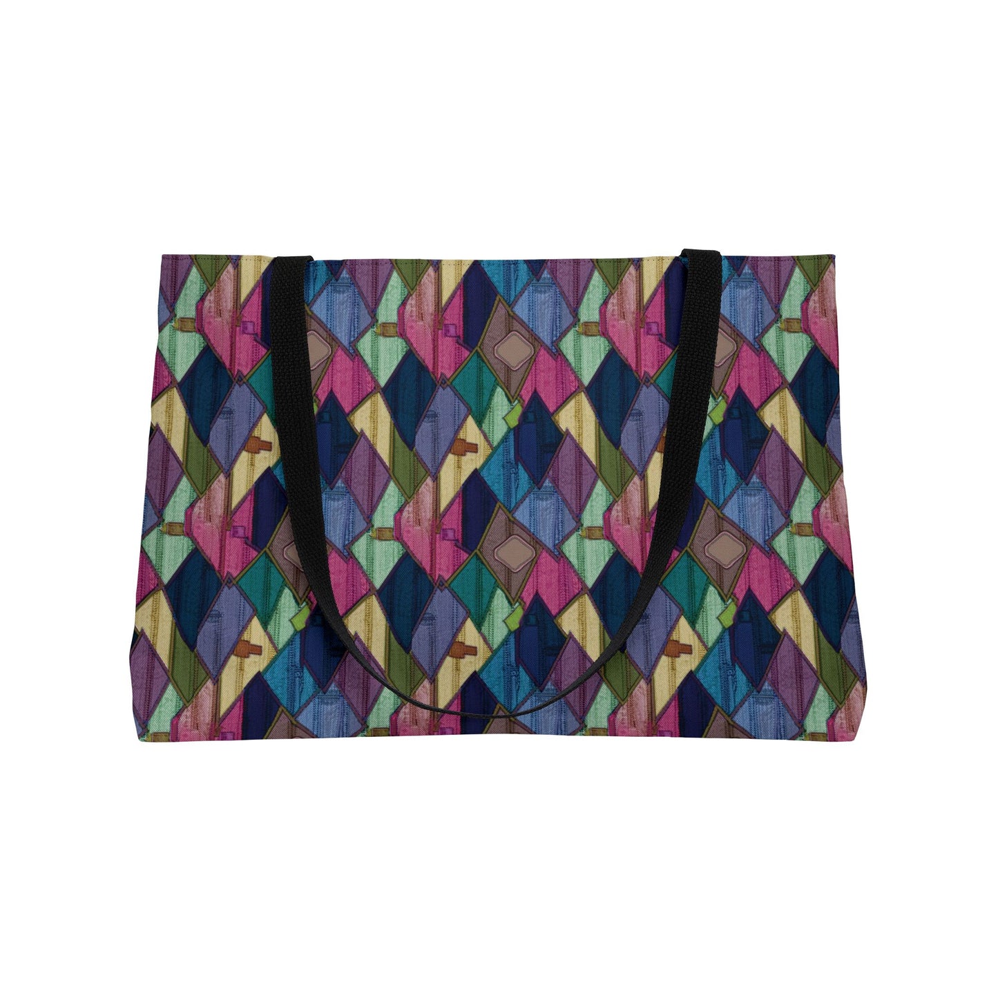 Denim Print Yoga Bag High-Quality 100% Spun Polyester 24x13 Canvas Gym Bag 28