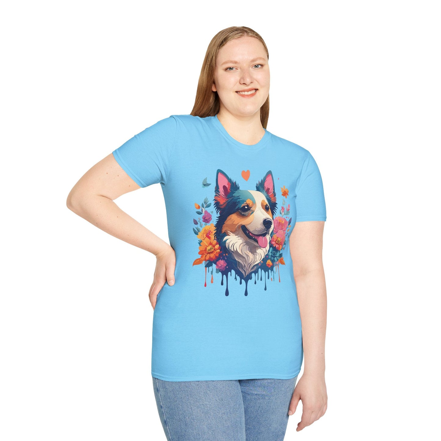 Animal Print Dog Shirt Unisex Softstyle Cotton Tee For Pet Lovers