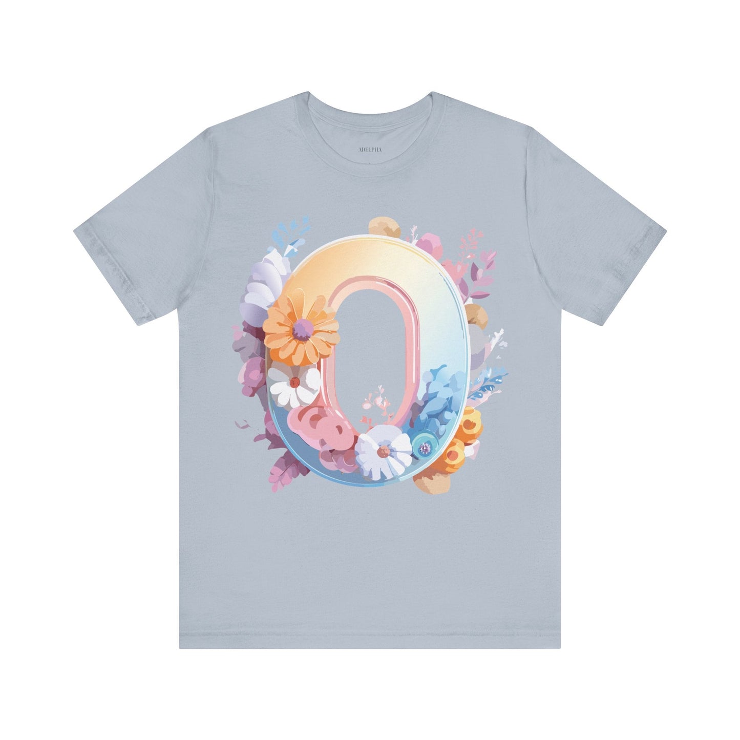 Letter O Graphic Tee Unisex Shirt Adelpha Vintage Inspired Art Design Short Sleeve