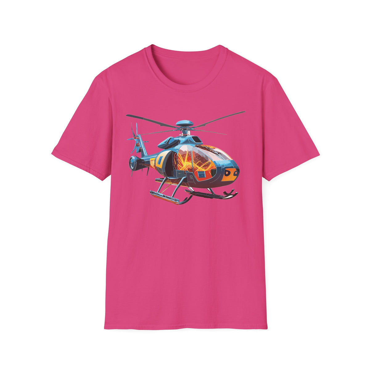 Chopper Helicopter Graphic Tee Gildan Unisex 100 Cotton Tee Shirt h05