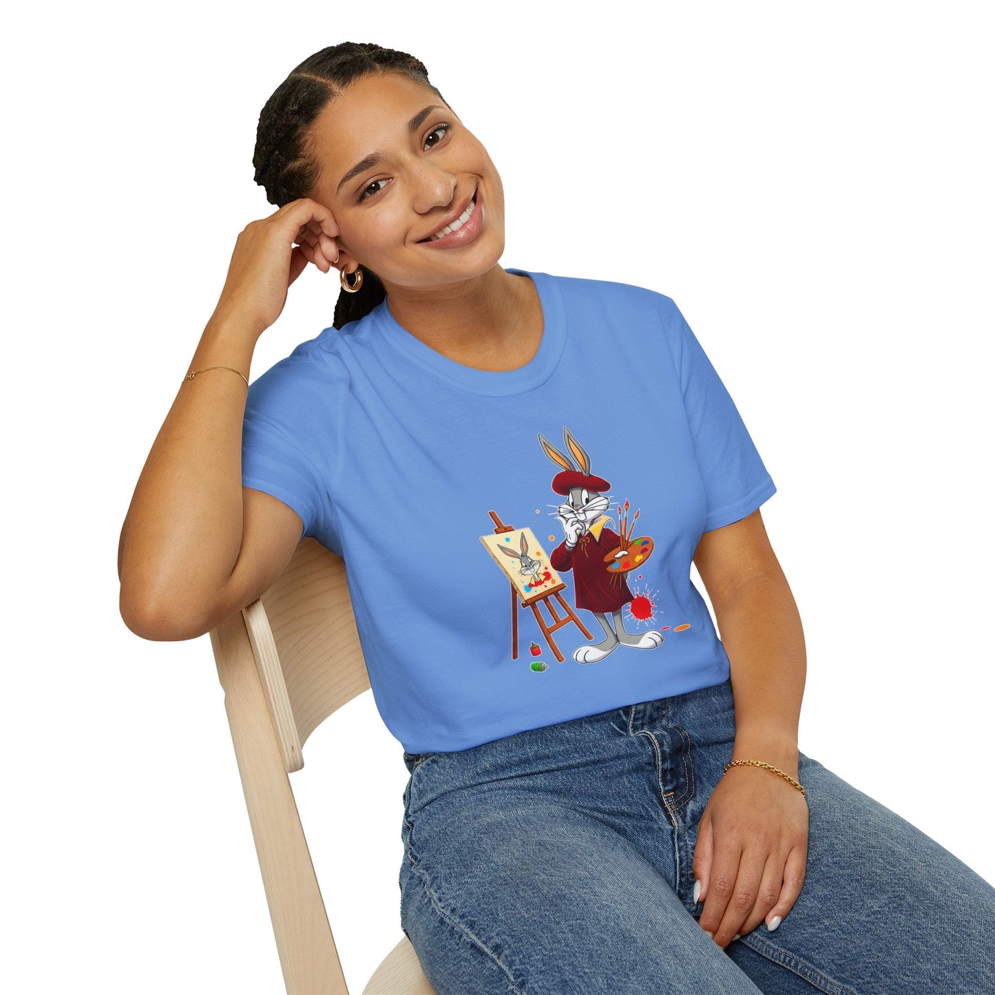 Bugs Bunny Shirt Unisex Cartoon T Shirt Softstyle 64000 Graphic Tee By Gildan Brand