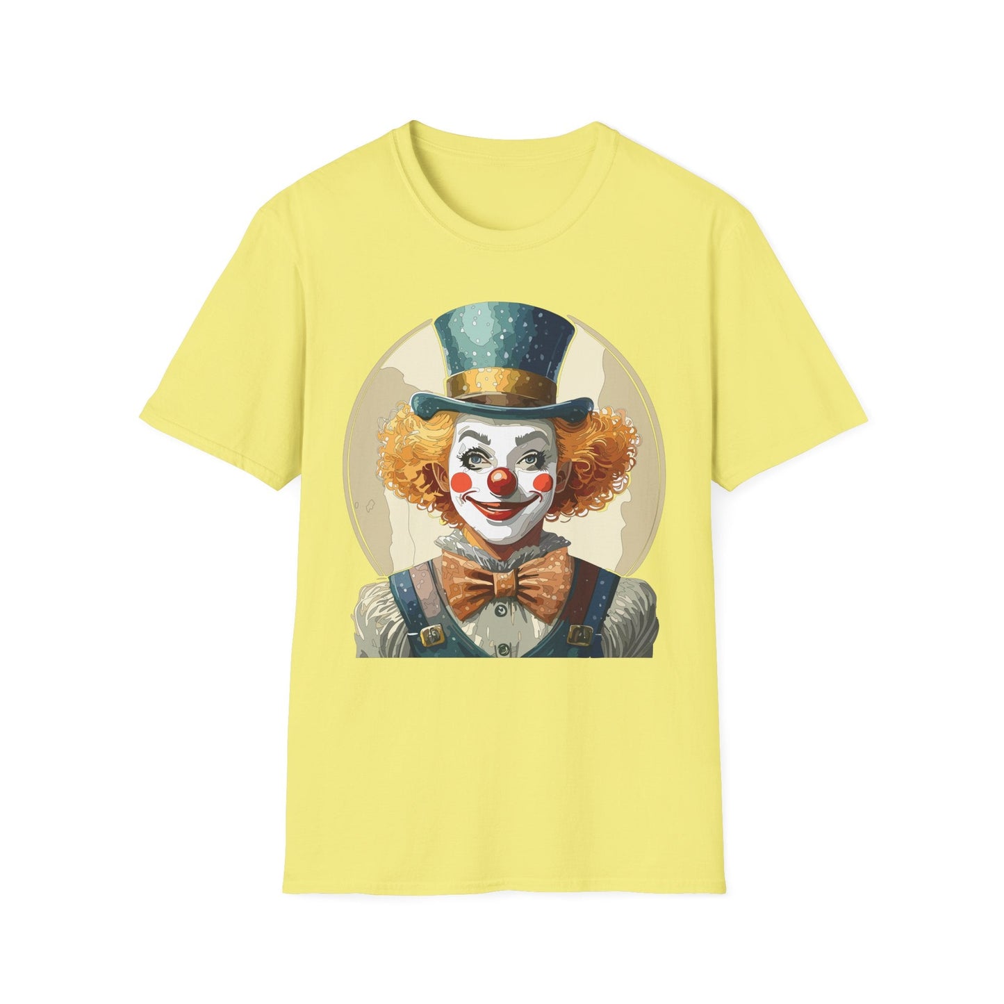 Clown Shirt Unisex T Shirt With Clown Circus Theme Funny Man Shirt Gildan Softstyle 64000