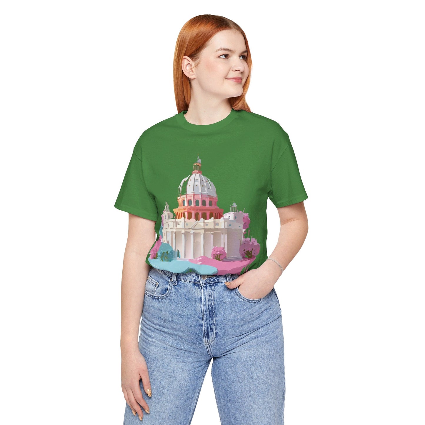 Unisex Graphic Tee With Rome Artwork By Adelpha Vintage Inspired Short Sleeve Shirt