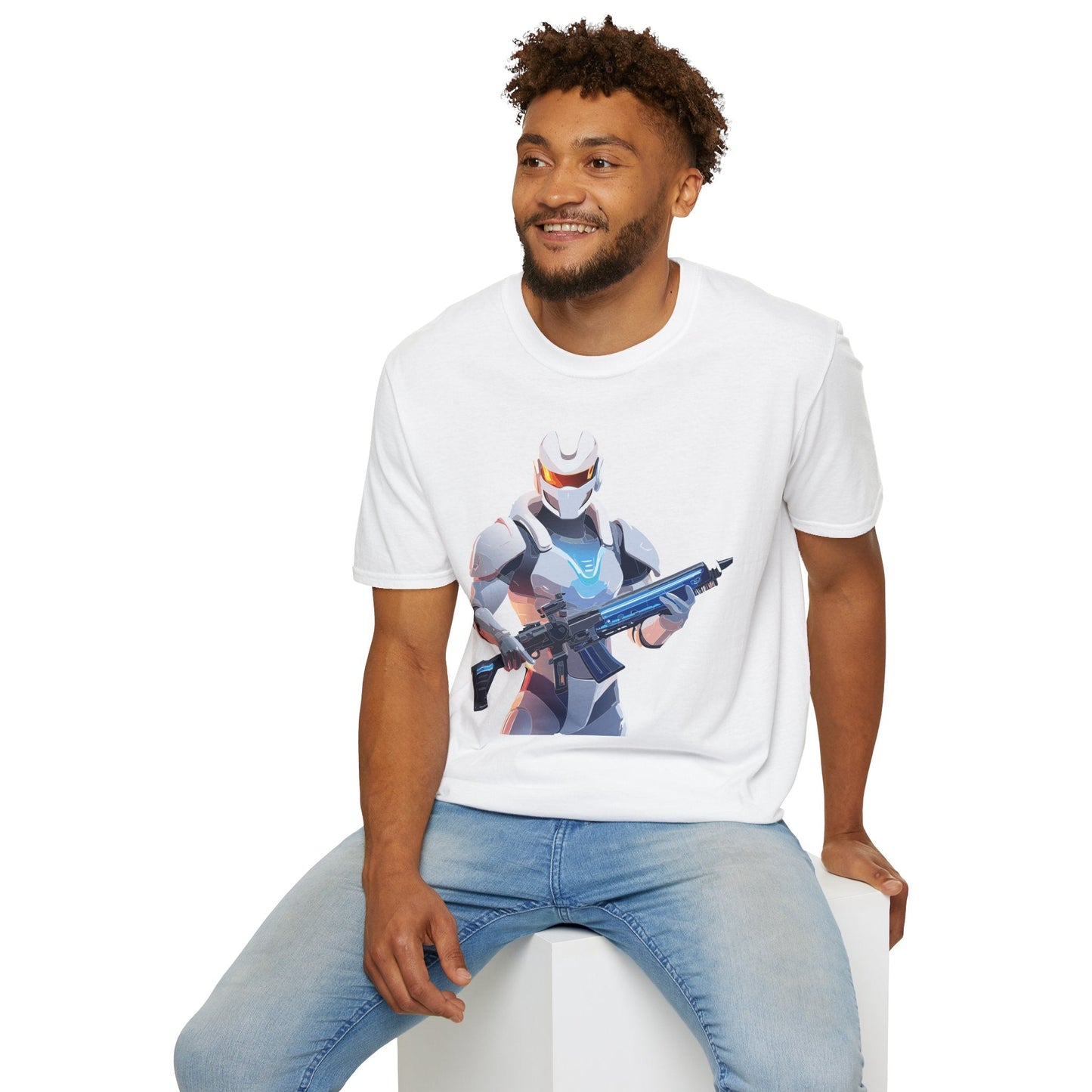 Robocop T Shirt Unisex Gildan Softstyle 64000 100 Percent Ring Spun Cotton Tee With Artwork