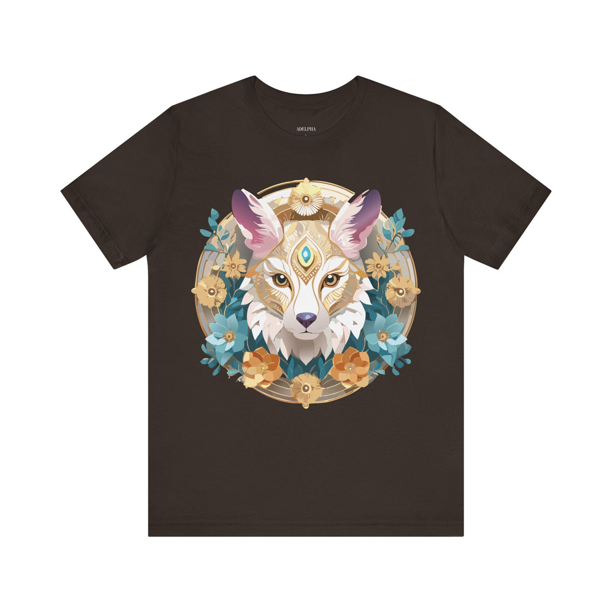 Medallion Graphic Unisex Cotton Bella+Canvas Tee with Art Design d72