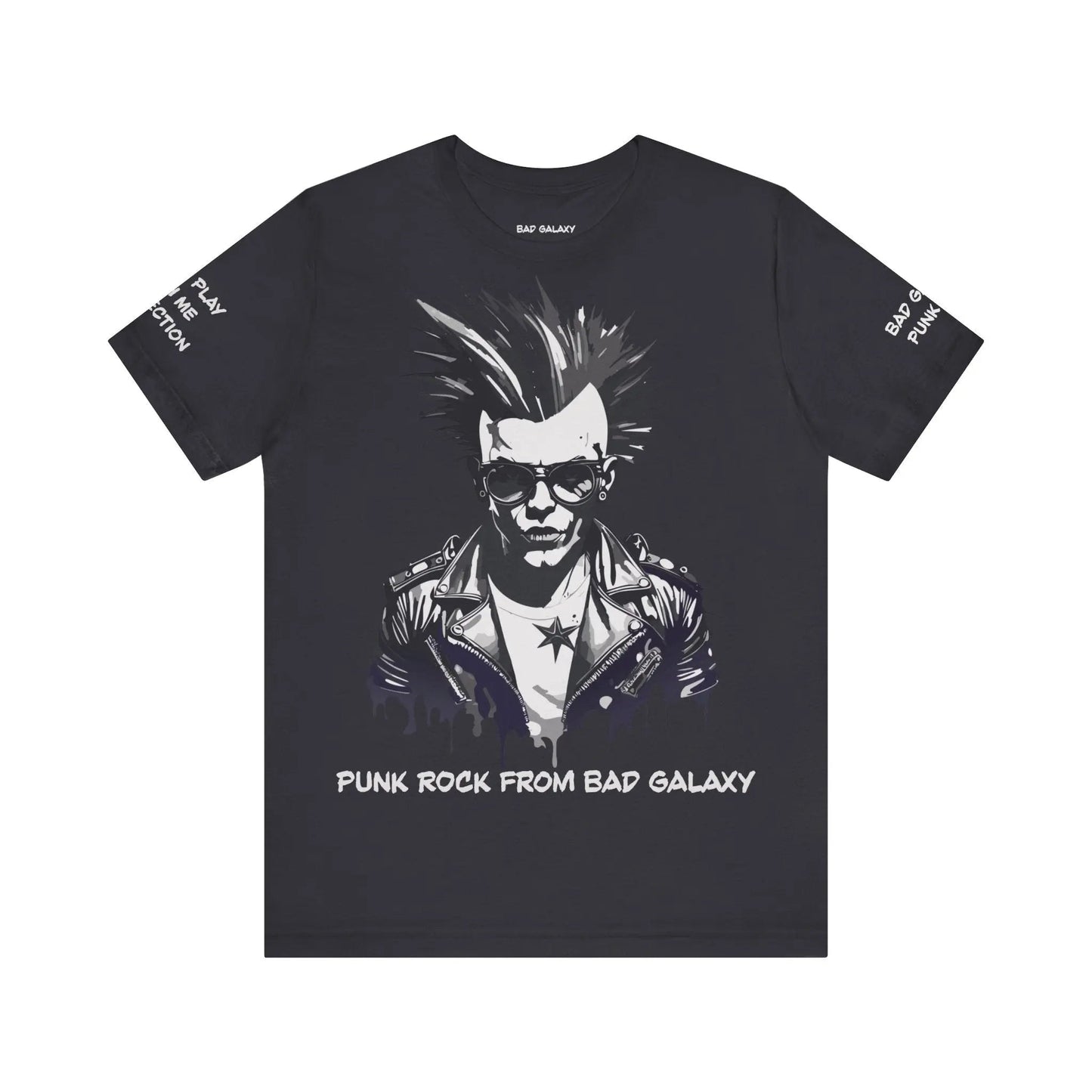 Bad Galaxy Punk Rock Tee Shirt Lightweight Fabric Made To Order 100 Percent Cotton Eco Friendly Inks