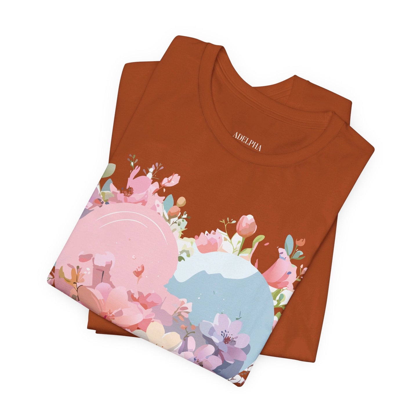 Valentine Day Graphic Unisex 100 Cotton Vintage Artwork with Love and Flower Design Tee 30