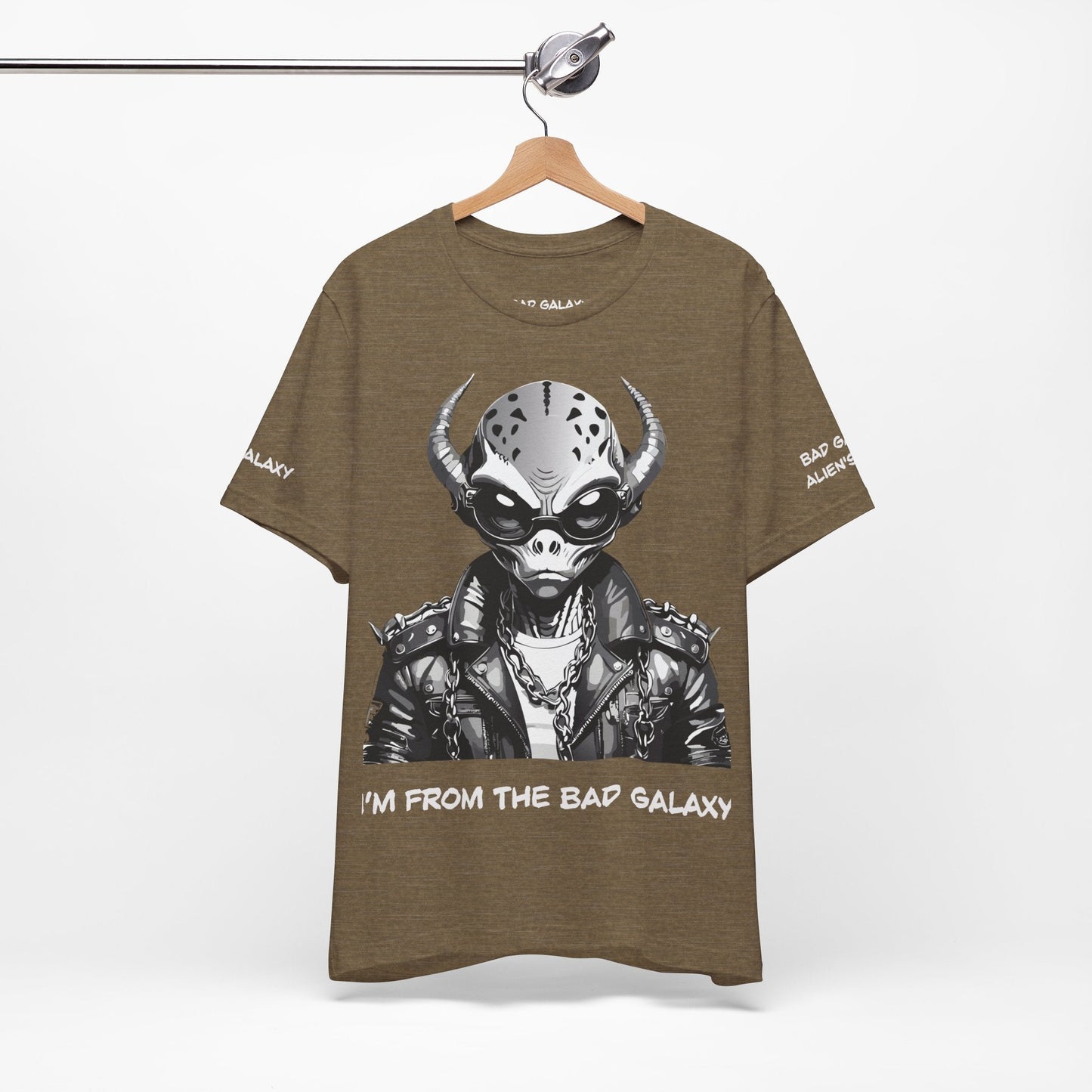 Alien Tee Shirt From Bad Galaxy 100 Percent Cotton Eco Friendly Ink Printed In USA