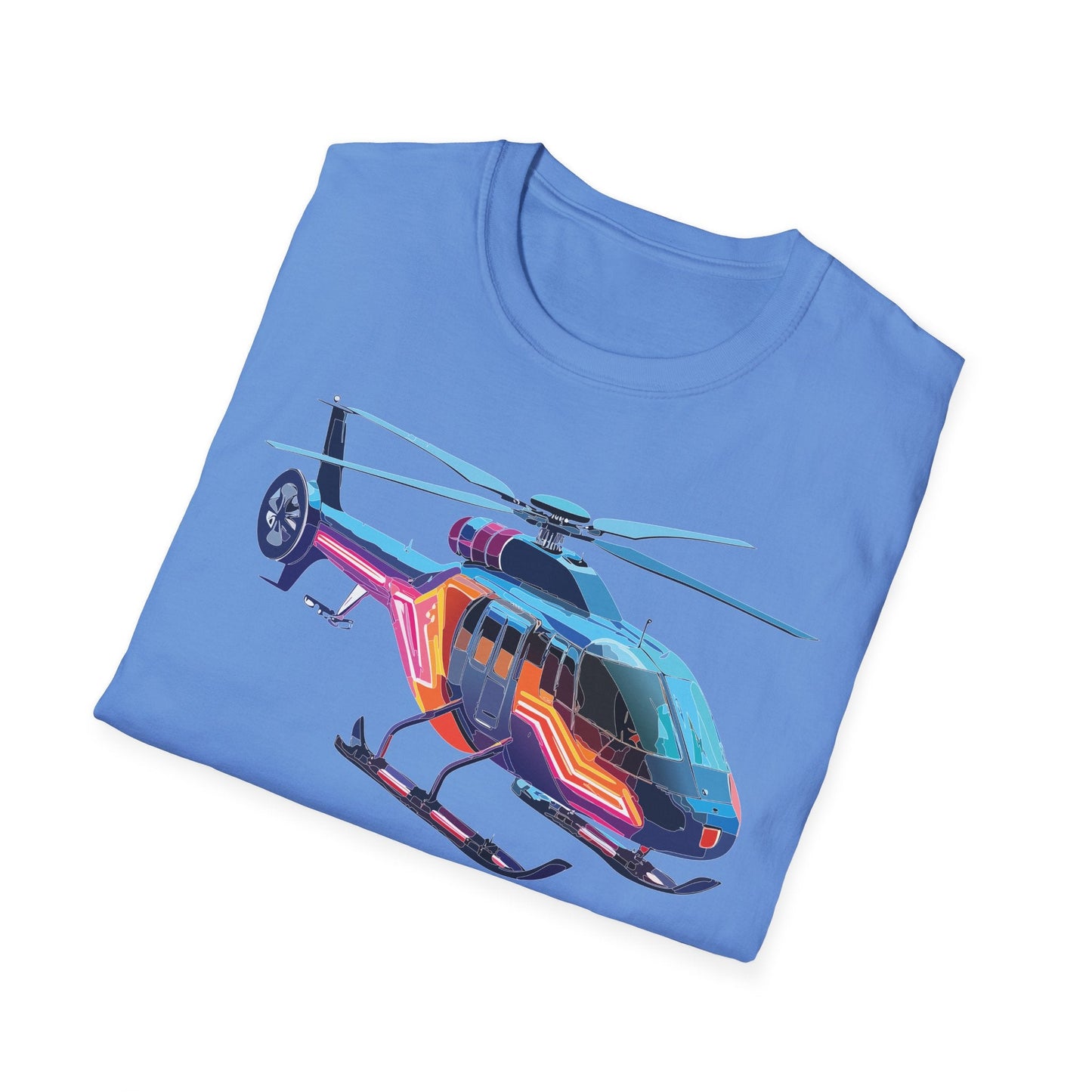 Chopper Helicopter T Shirt Unisex Softstyle 100 Percent Ring Spun Cotton Premium Tee