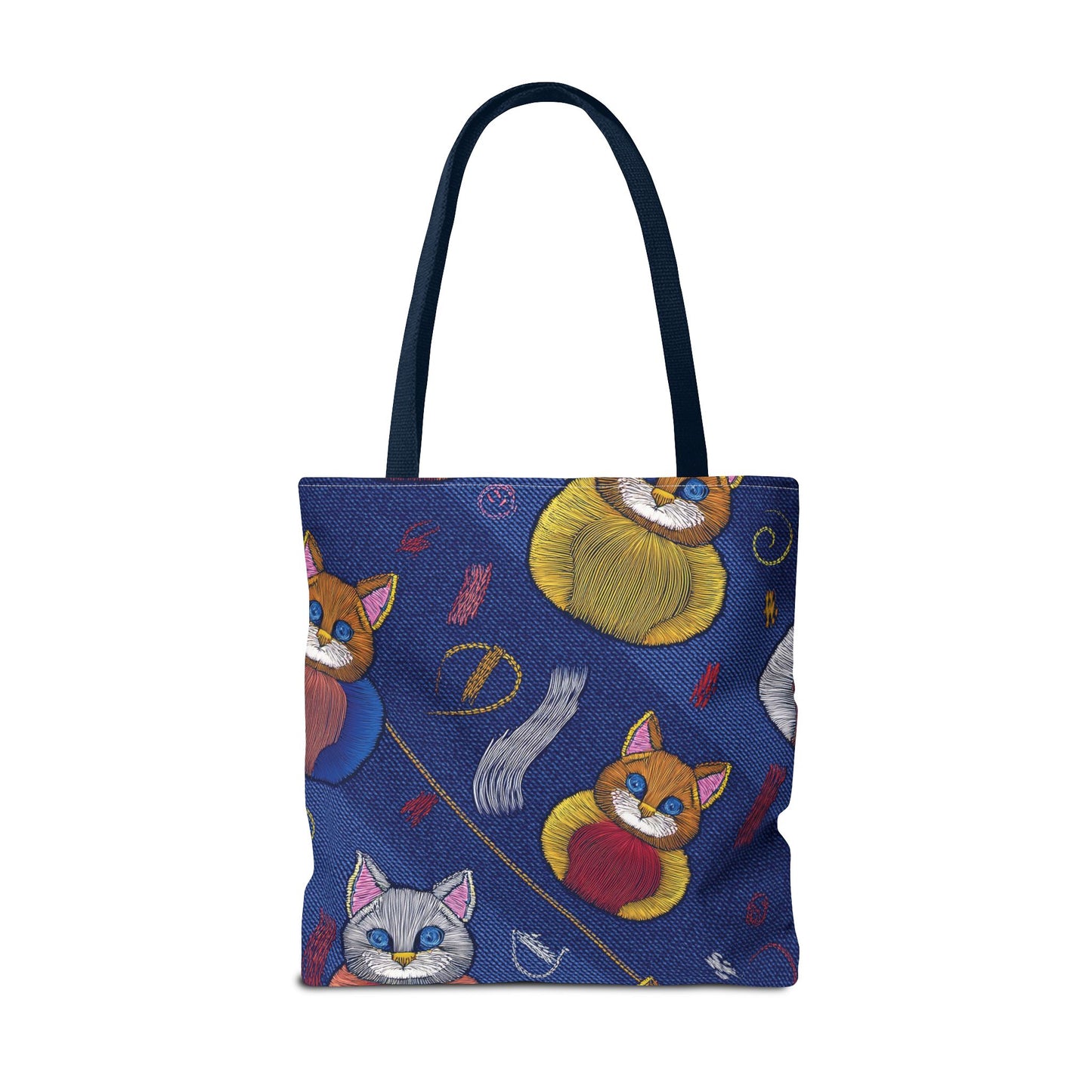 Denim Fabric Imitation Print Unisex Canvas Bag Poly Spun 3 Sizes Tote Bag 190-7