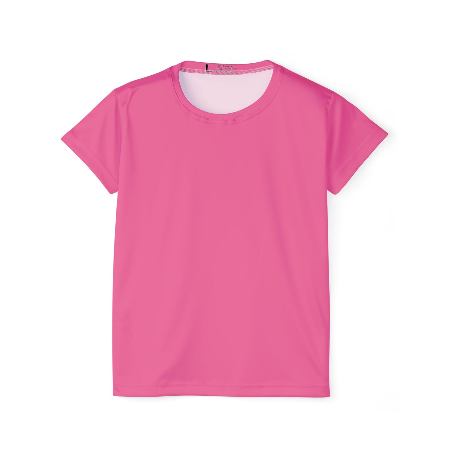 Rose Kiss Today Pink Women's Sports Jersey Short Sleeves 100% Poly Solid Pink Color Print Athletic Tee