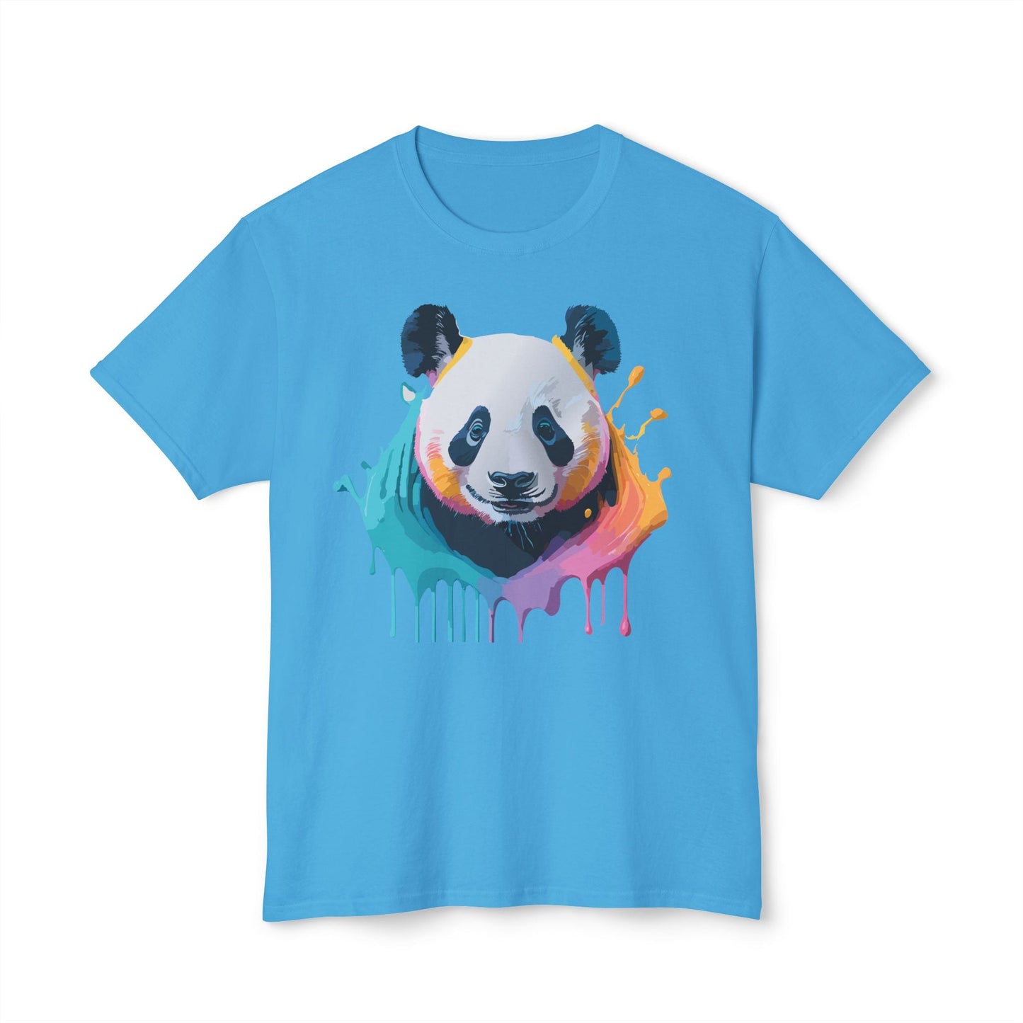 Unisex HD Cotton Panda T Shirt With Full Color Panda Art Print Made In USA Premium Fit For All Sizes