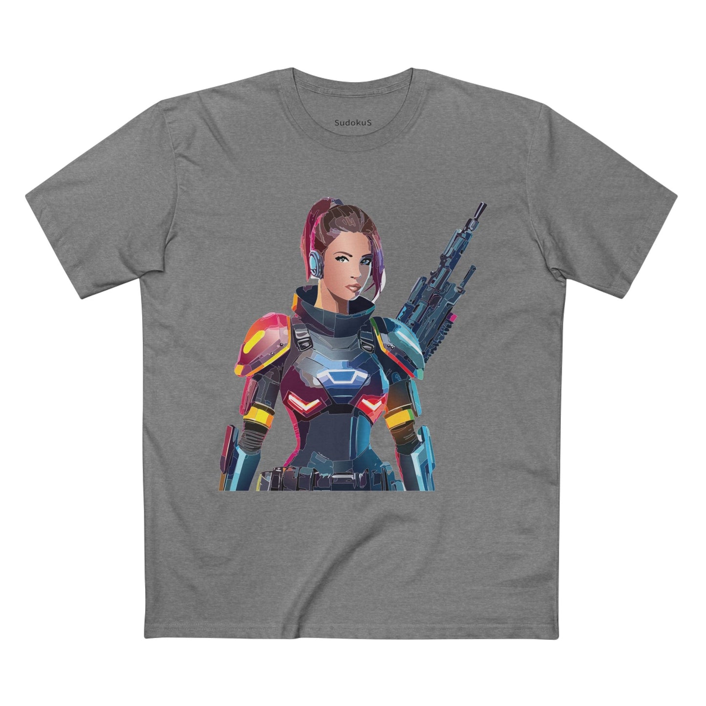 Army-woman Graphic Unisex 100 Cotton Staple Tee 22