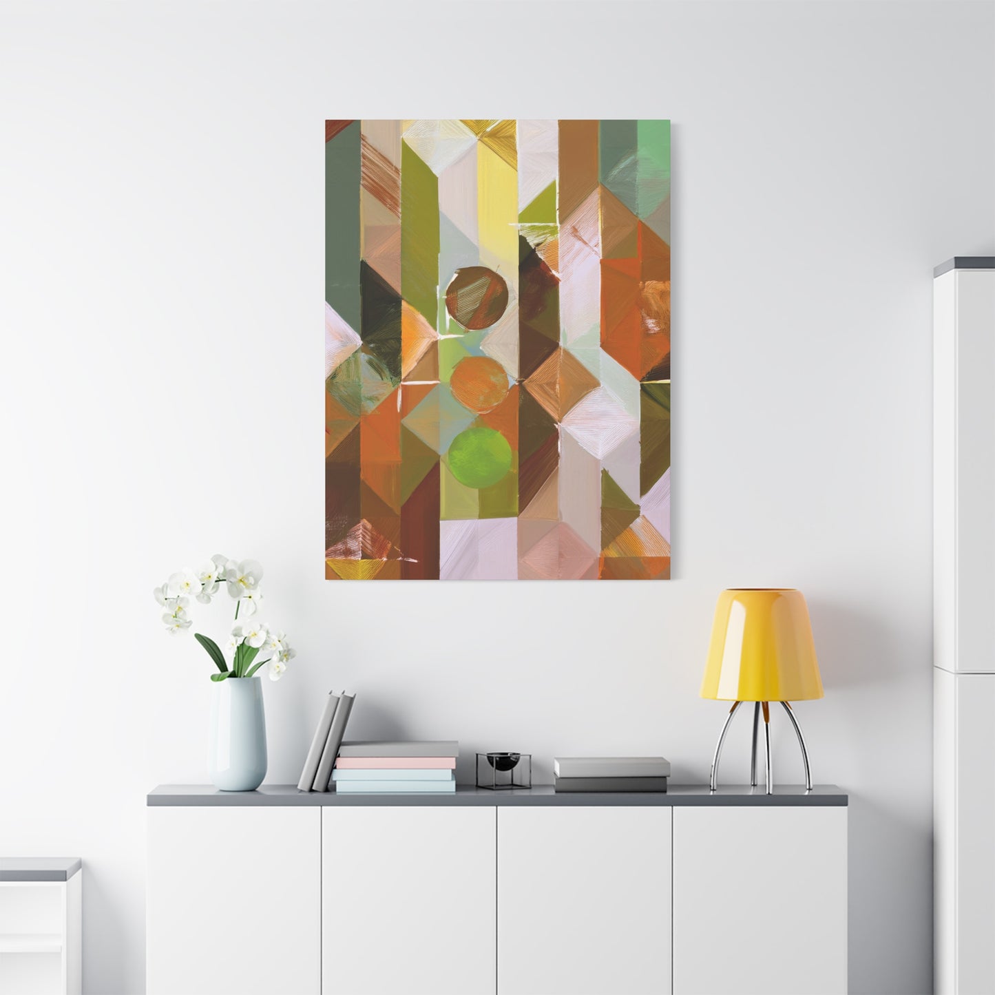Abstract Geometric Painting Print Canvas 20x24,20x30,24x30 24x32,24x36,30x40 32x48,36x48,40x60 Pine-Wood Inner Frame ABS-56