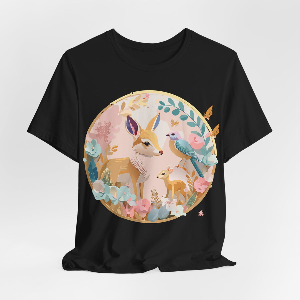 Medallion Graphic Unisex Cotton Bella+Canvas Tee with Art Design d82