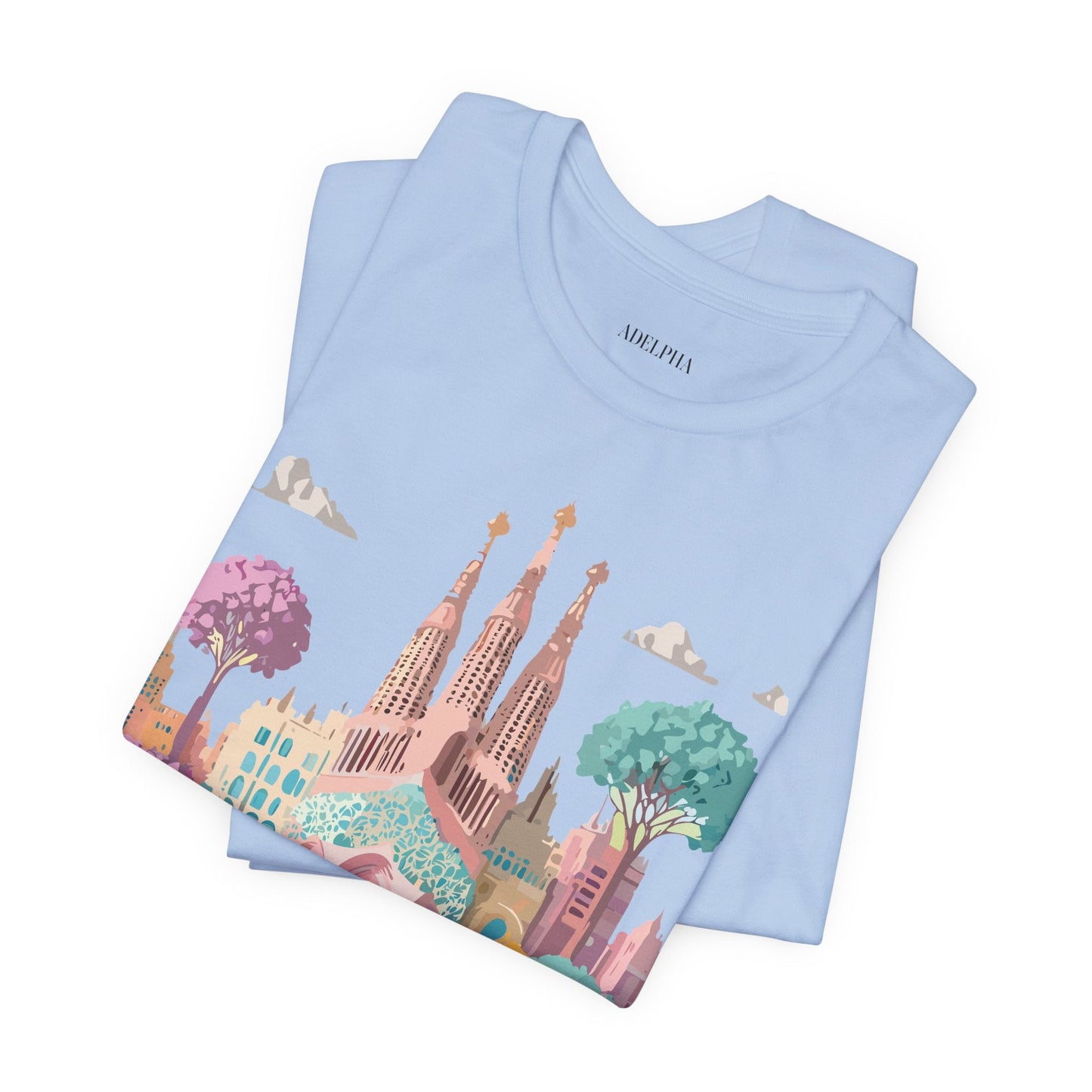 Unisex Graphic Tee With Original Vintage Inspired Artwork By Adelpha Barcelona Style