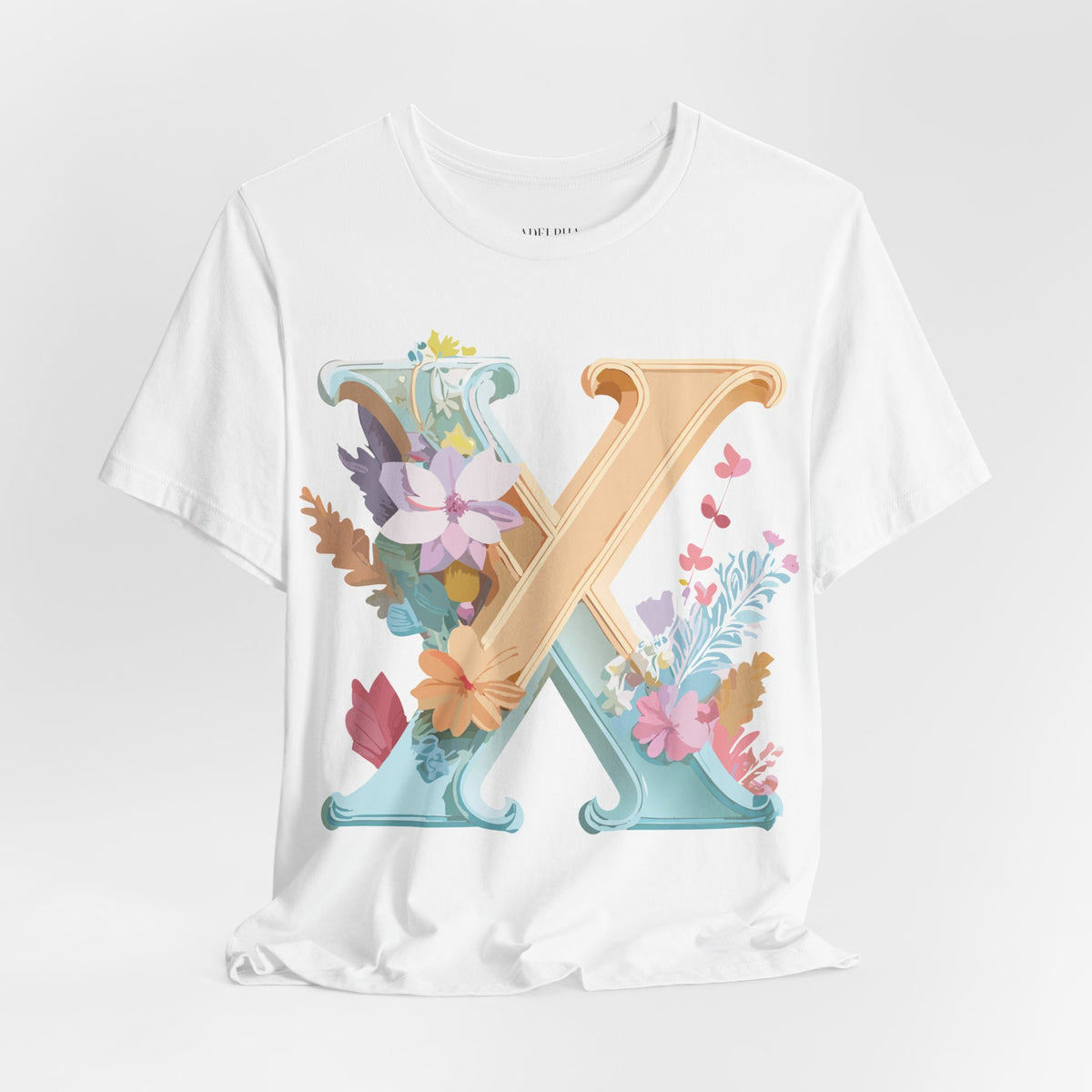 Letter X Graphic Unisex Cotton Bella+Canvas Tee with Art Letter Design