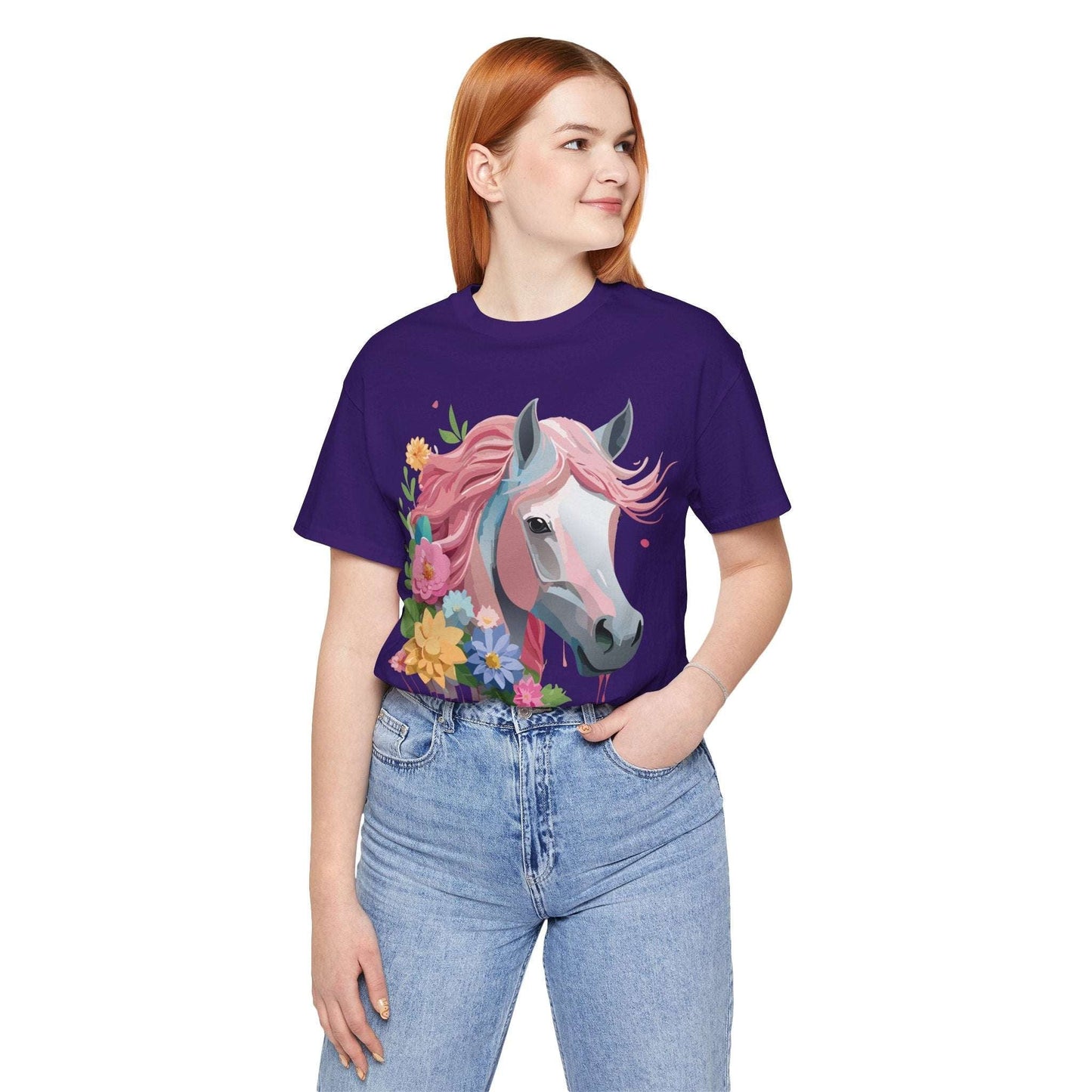 Horse Graphic Unisex 100 Cotton Vintage Animal Art T-Shirt 1