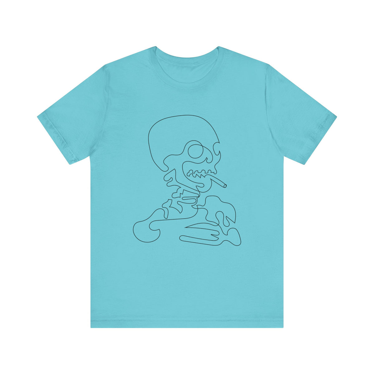 Camiseta unisex de algodón con calavera