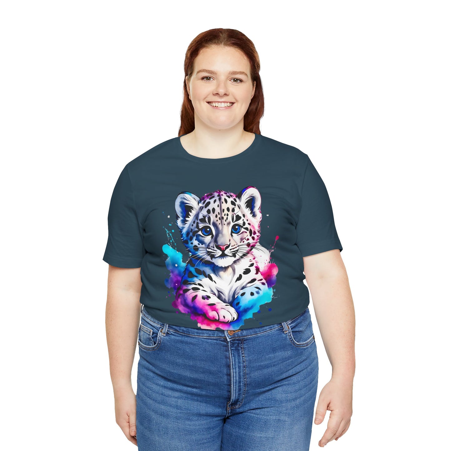 Baby Leopard Shirt, Cute Leopard Tee Shirt, Animal T-Shirt, Gepard Top, Animal Tees, Art Design T-Shirt, Graphic Tee