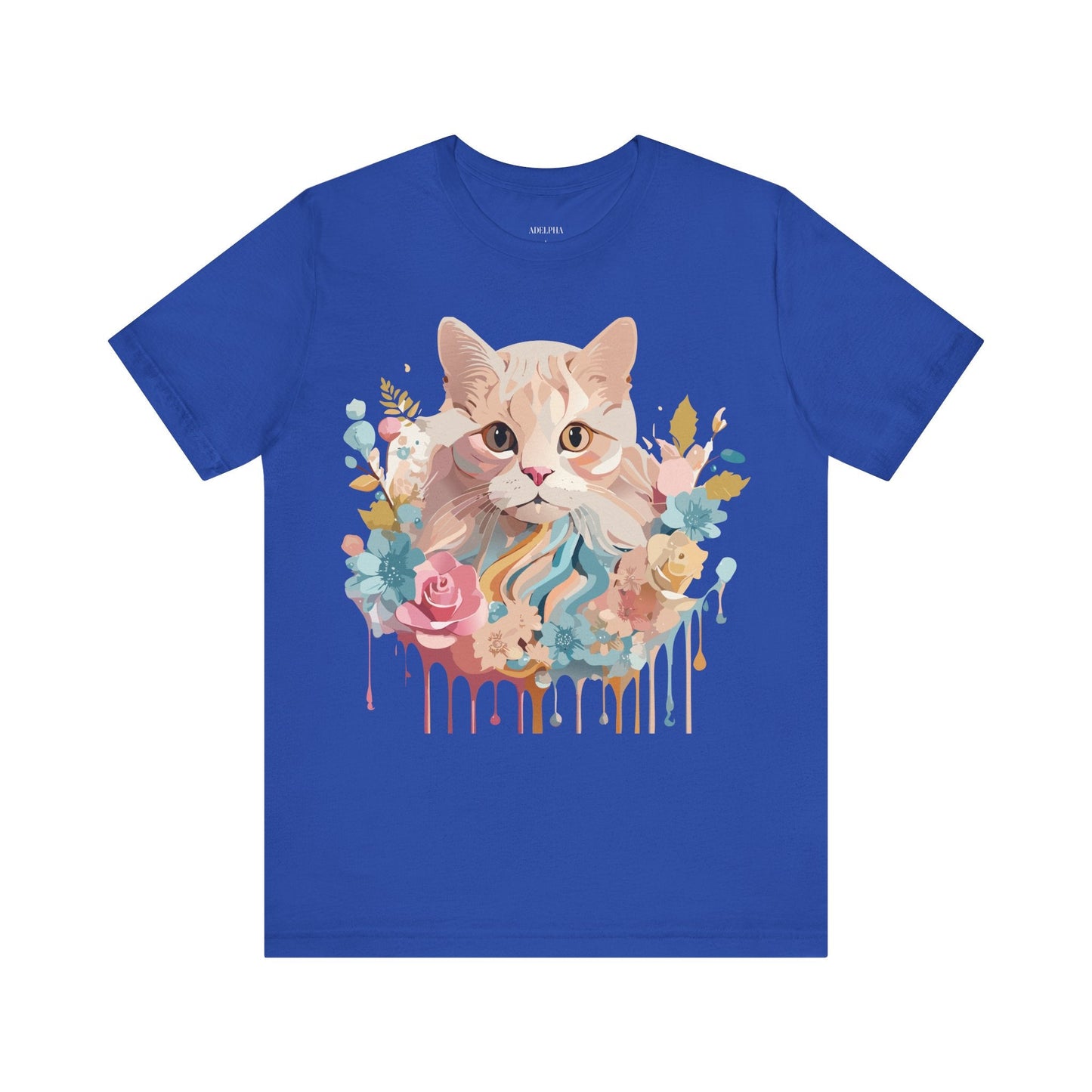 Cat Graphic Tee Unisex Short Sleeve Shirt With Adelpha Vintage Artwork