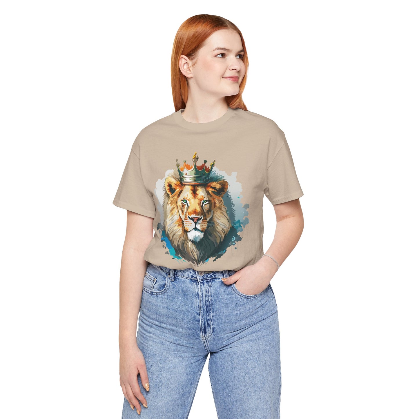 Lion Shirt, Animal Shirt, T-Shirt with Lion, Art Design Tee, Animal Tees, Safari T-Shirt, Crown Tee 13