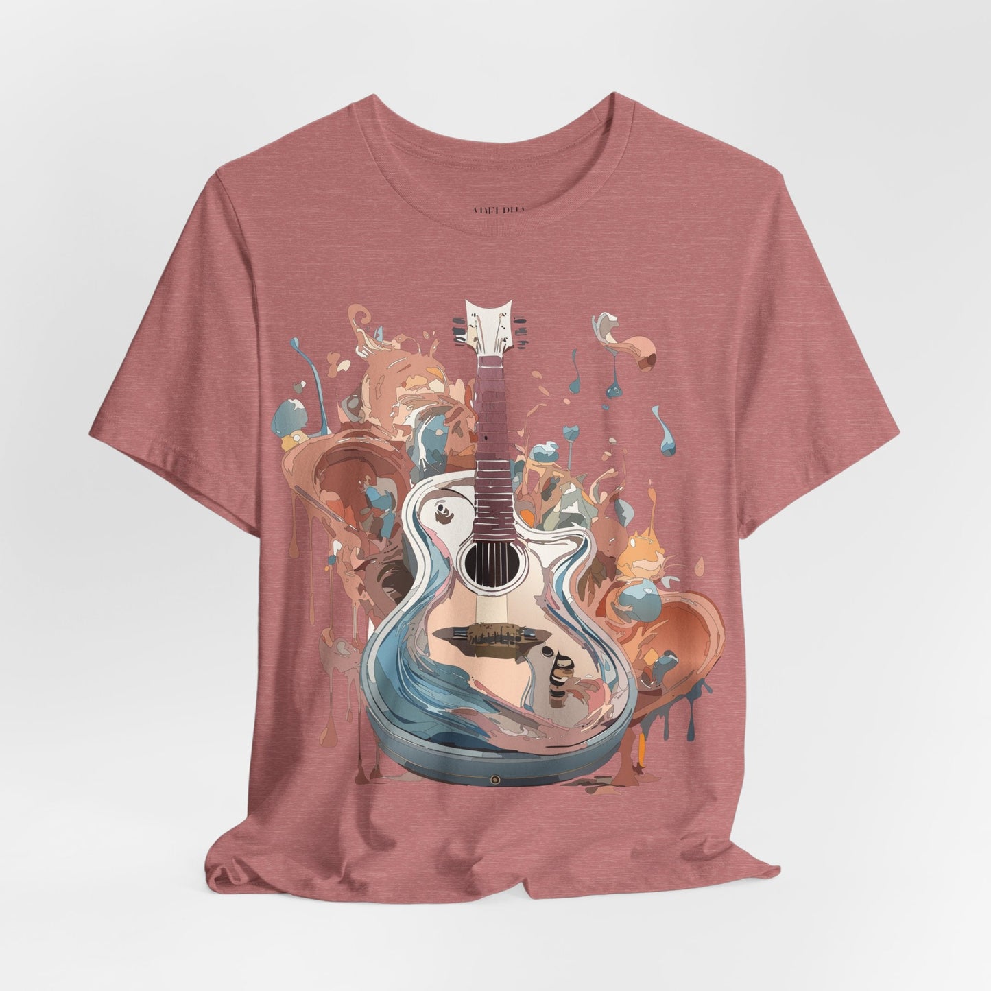 Music Graphic Unisex 100 Cotton Vintage Art with Musical Elements Tee 56