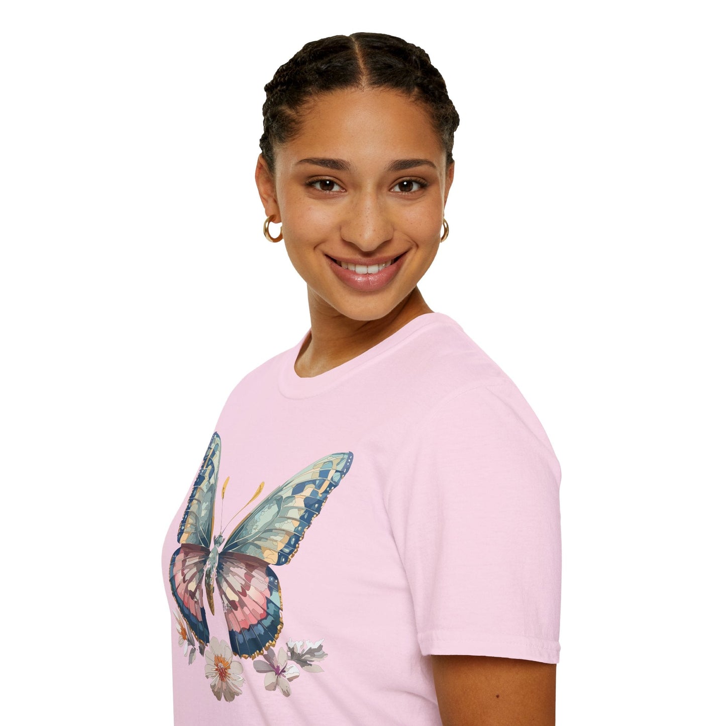 Butterfly Shirt Unisex Monarch Design Gildan Softstyle 64000 Ring Spun Cotton Tee