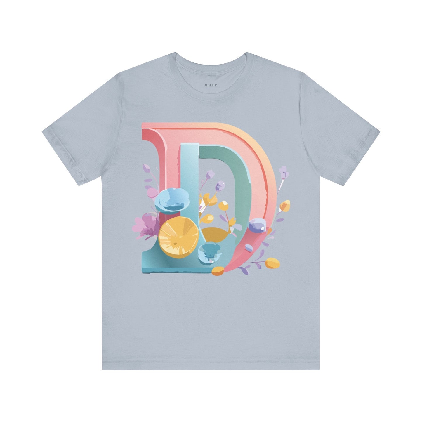 Adelpha Letter D Shirt Unisex Graphic Tee Short Sleeve Vintage Inspired Art Design