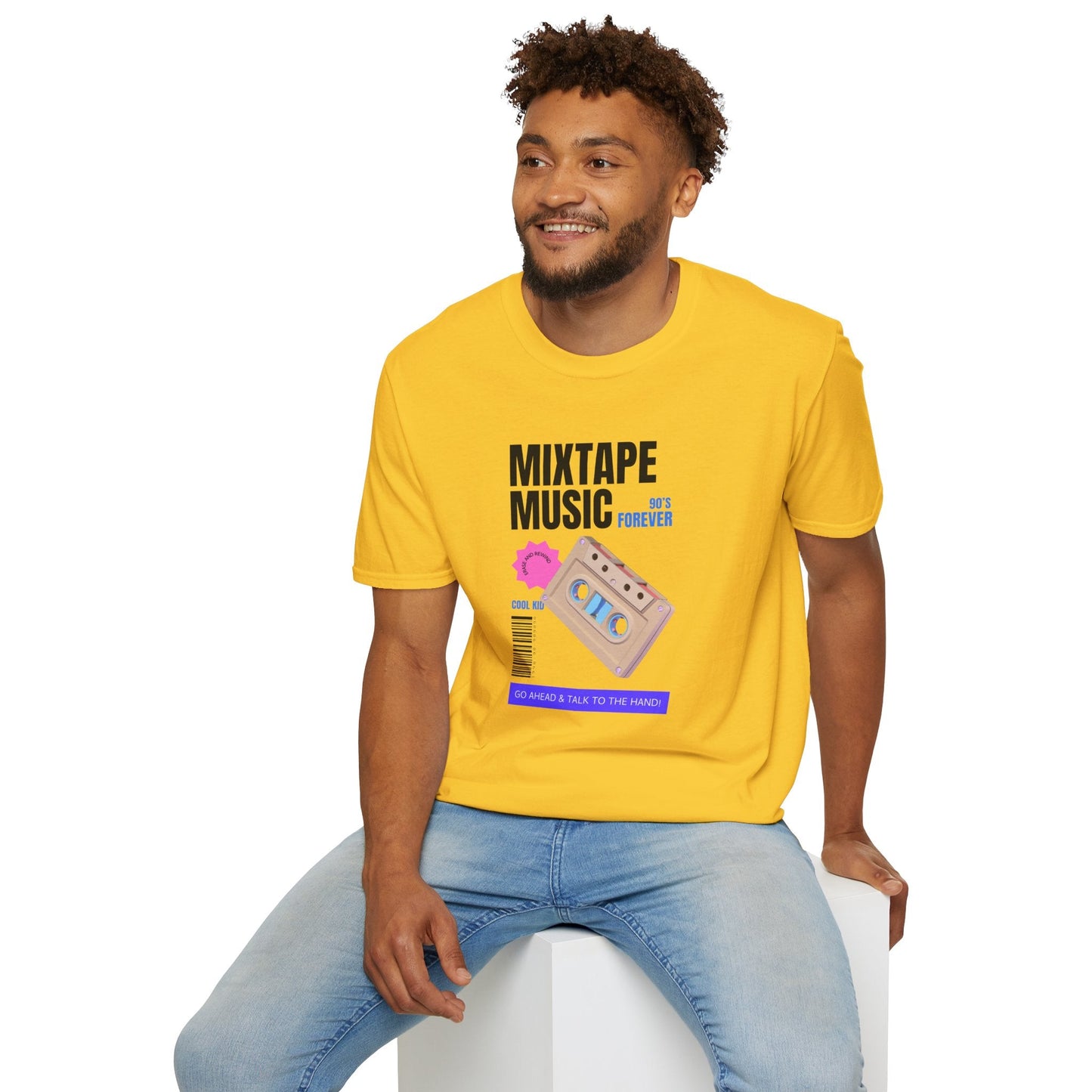 Mixtape Music Vintage Cassette T-Shirt Unisex Cotton Retro Audio Graphic Tee
