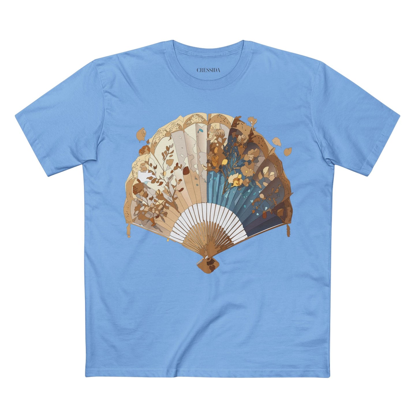 Antique Fan Graphic Design T-Shirt Unisex 100 Cotton Floral Carnival Artwork Tee 3