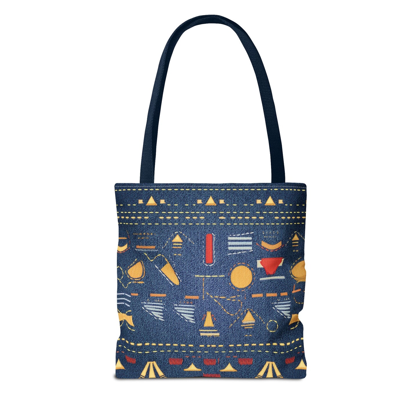 Denim Fabric Imitation Print Unisex Canvas Bag Poly Spun 3 Sizes Tote Bag 185