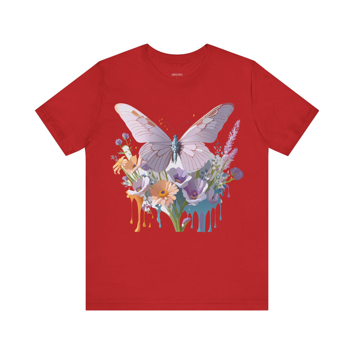 Butterfly Graphic Unisex Cotton Bella+Canvas Tee with Art Design n50