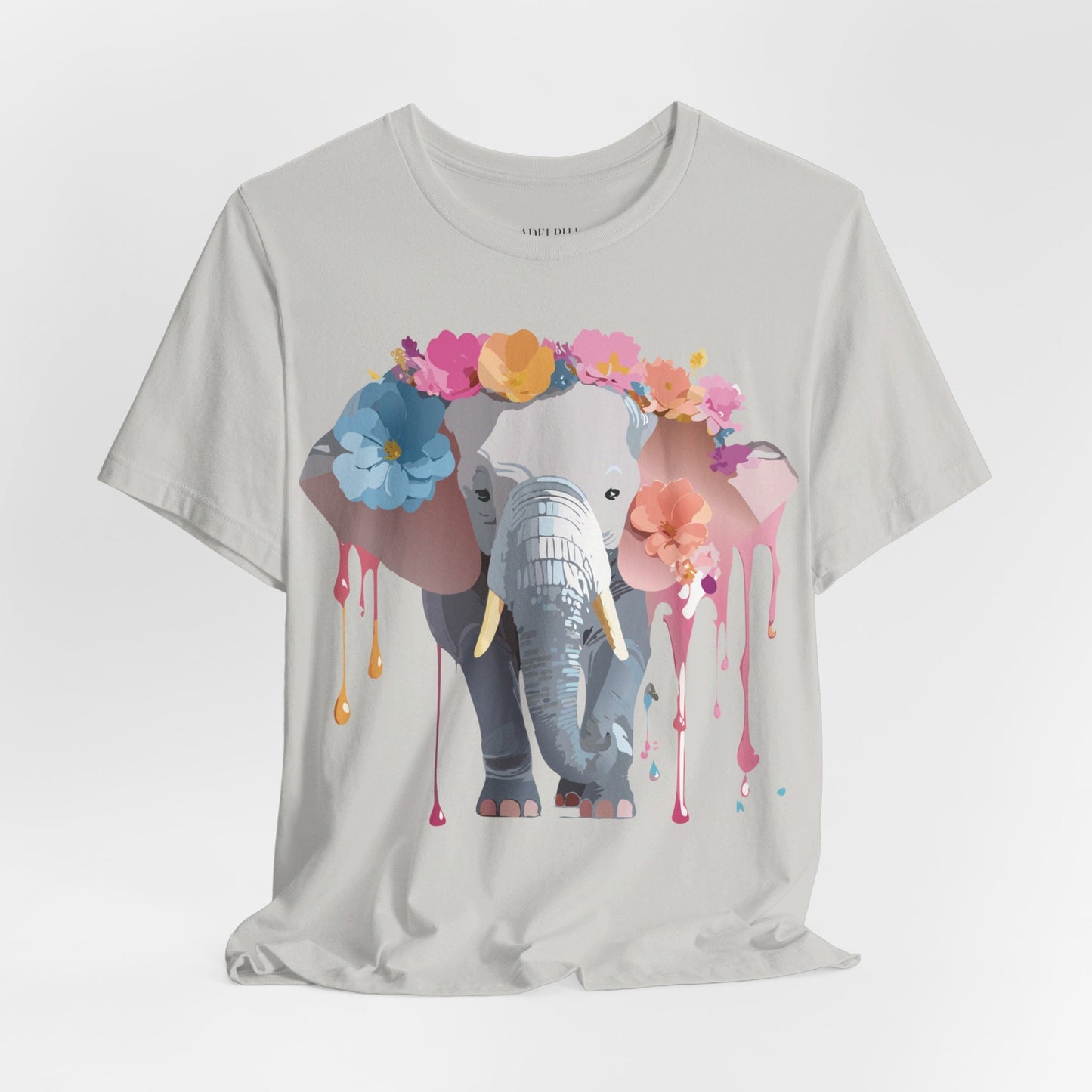 Adelpha Elephant Graphic Tee Unisex Short Sleeve Jersey Shirt With Vintage Artwork