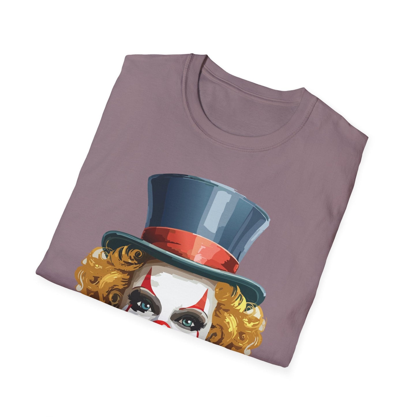 Clown Shirt T Shirt With Clown Funny Man Circus Shirt Scary Man Tee Unisex Gildan Softstyle 64000