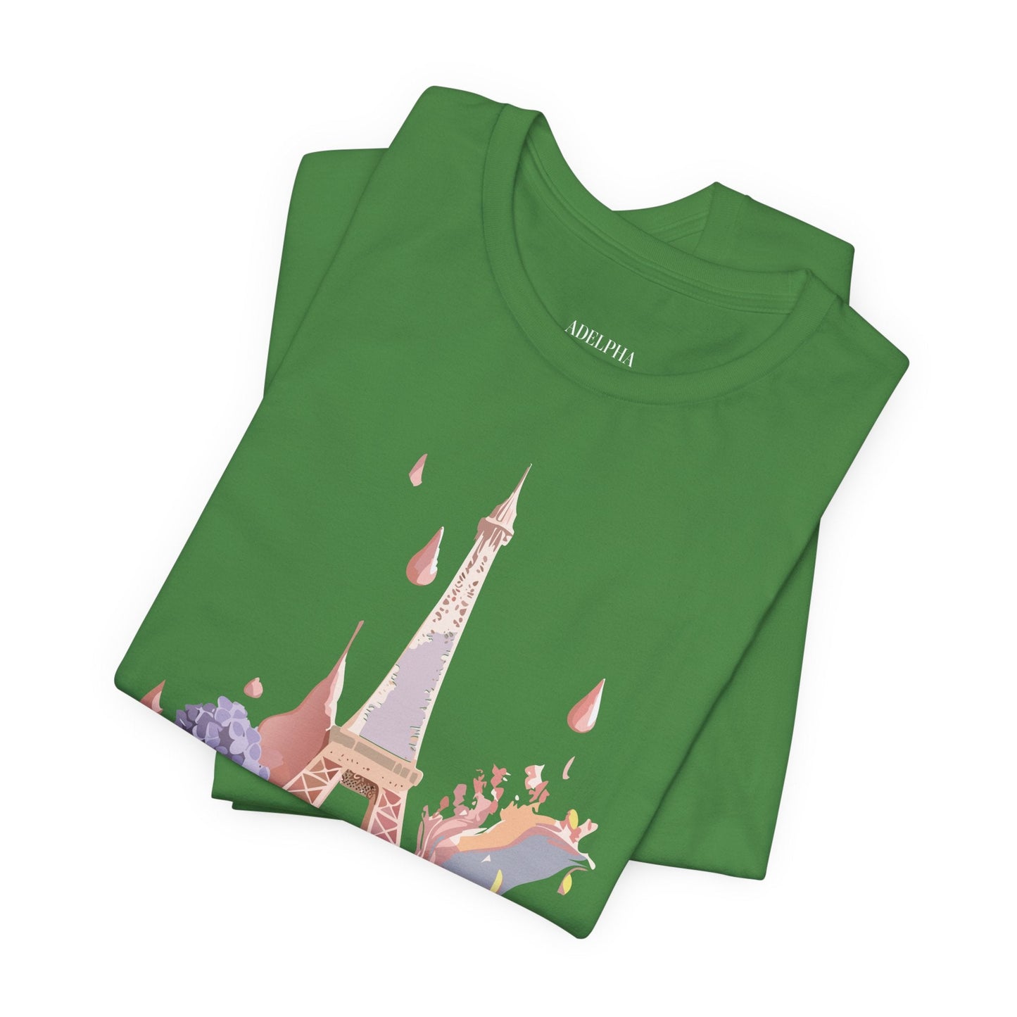 Paris Graphic Tee Unisex Short Sleeve Shirt With Vintage Inspired Adelpha Artwork