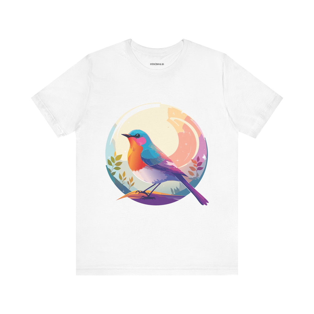 Bird Graphic Unisex Cotton Bella+Canvas Tee with Animal Design ab1