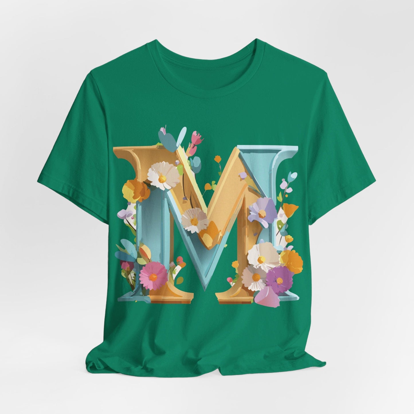 Letter M Shirt Unisex Graphic Tee From Adelpha Vintage Inspired Art Short Sleeve Jersey
