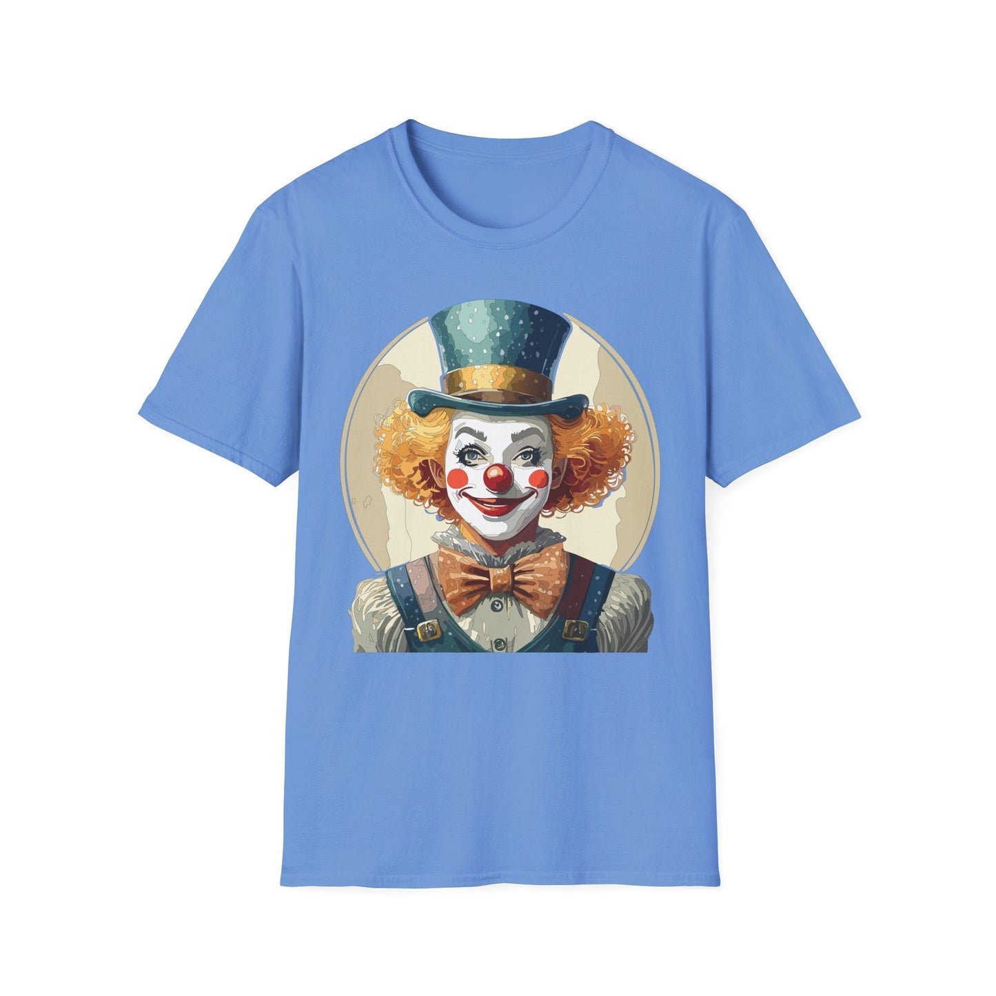 Clown Shirt Unisex T Shirt With Clown Circus Theme Funny Man Shirt Gildan Softstyle 64000