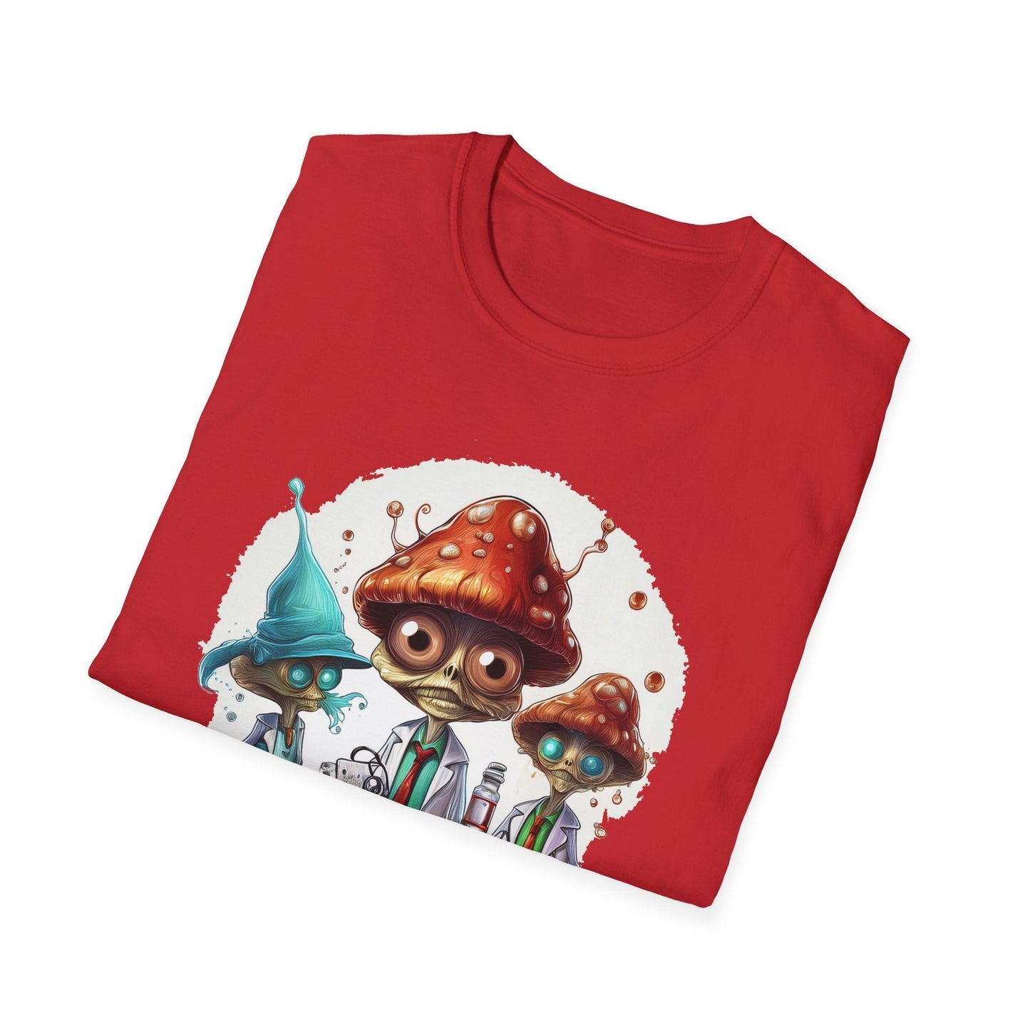 Funny Mashroom Graphic Unisex Softstyle Cotton With Cartoon Illustration Design 9
