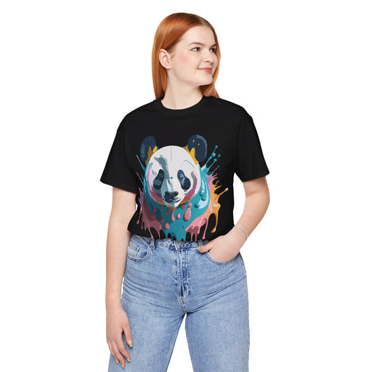 Panda Graphic Unisex 100 Cotton Vintage Art with Animal T-Shirt 10