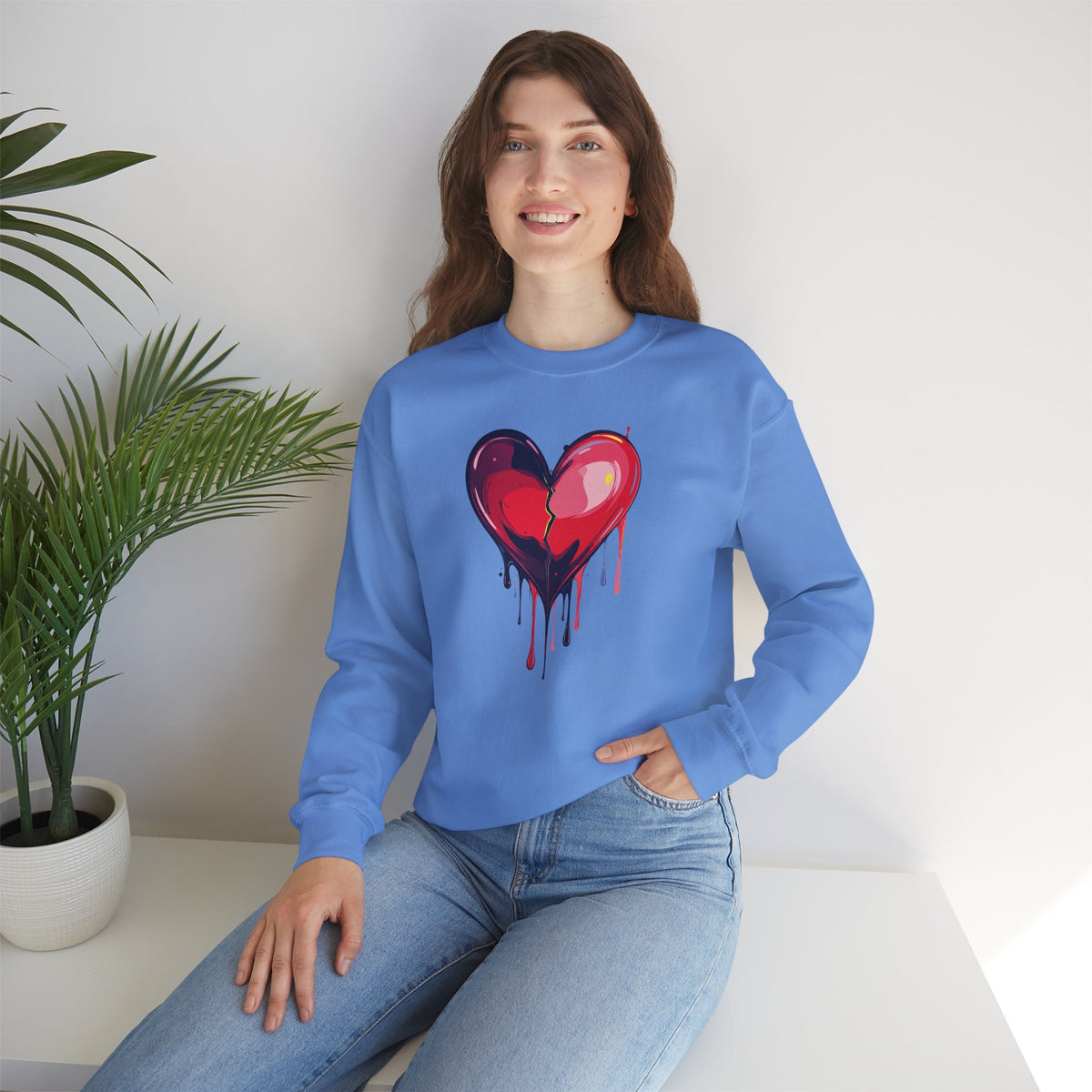 Big Red Heart Sweatshirt, Love Sweatshirt, Valentine's Day Sweatshirt, Heart Sweatshirt 118