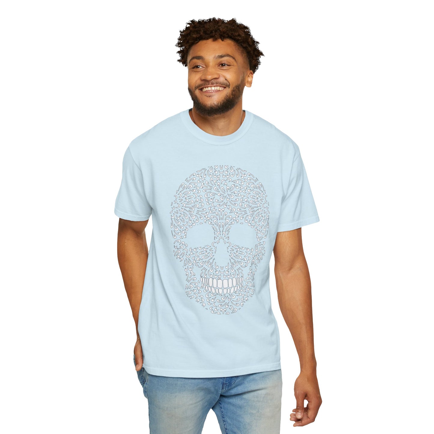 Unisex Cotton Tee Shirt with Skull