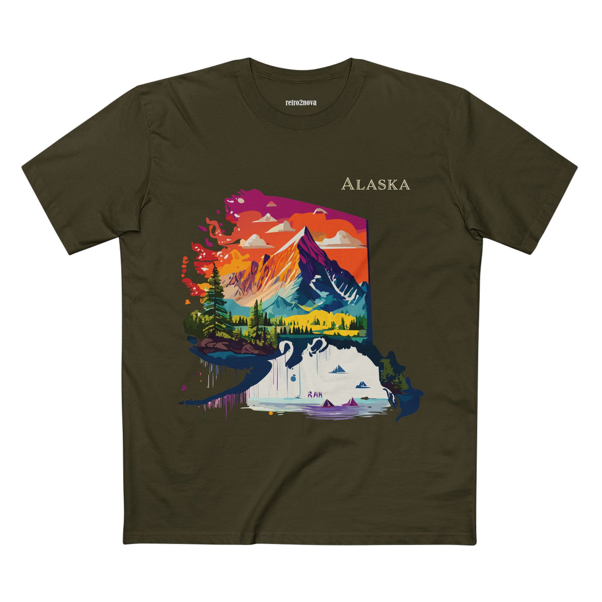 Alaska Landscape Tee | Mountain, Moose, Whale, Northern Wilderness